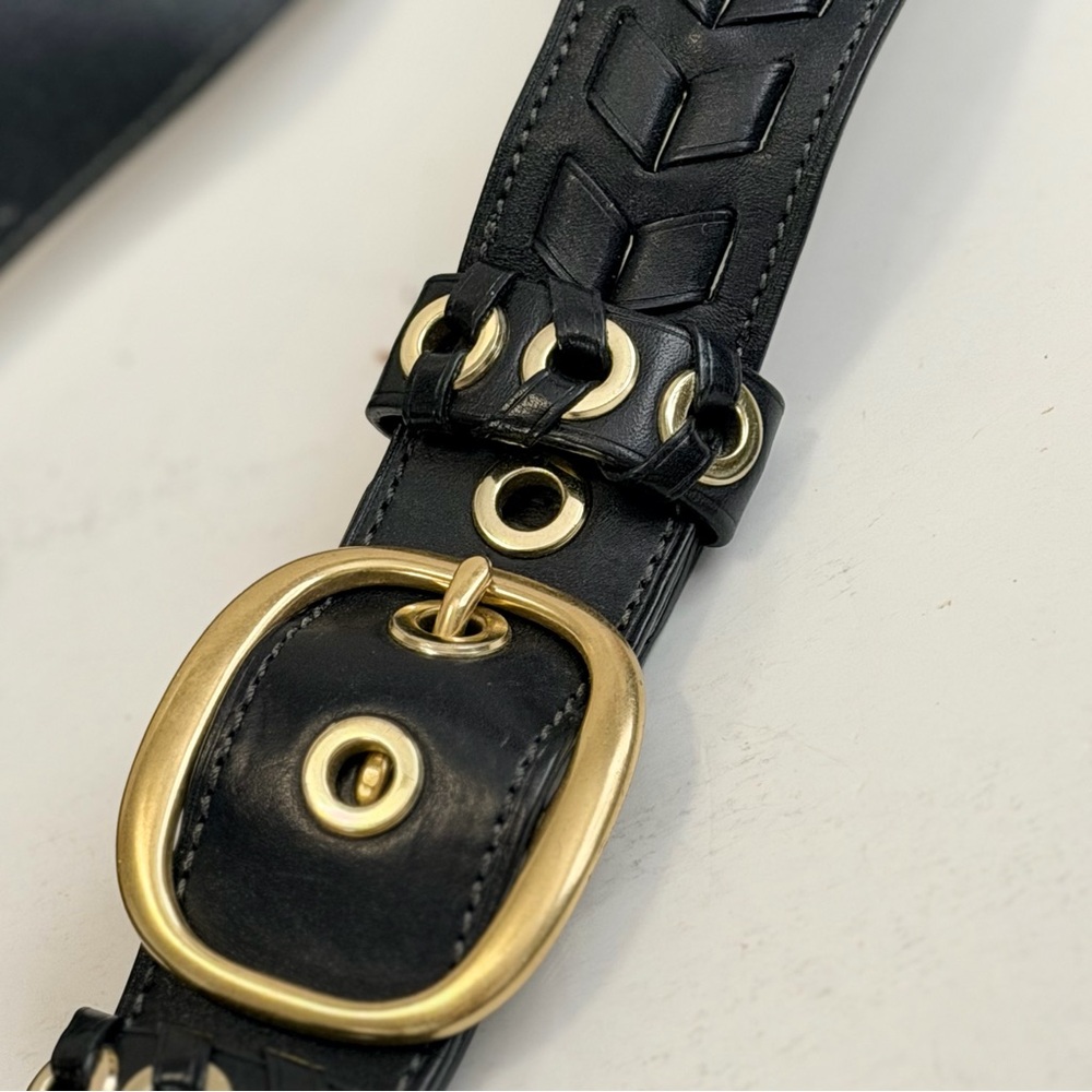 🐝 Coach Signature Bleecker Bag Black
F0794-11434 and Wallet Braided Leather - Picture 13 of 16